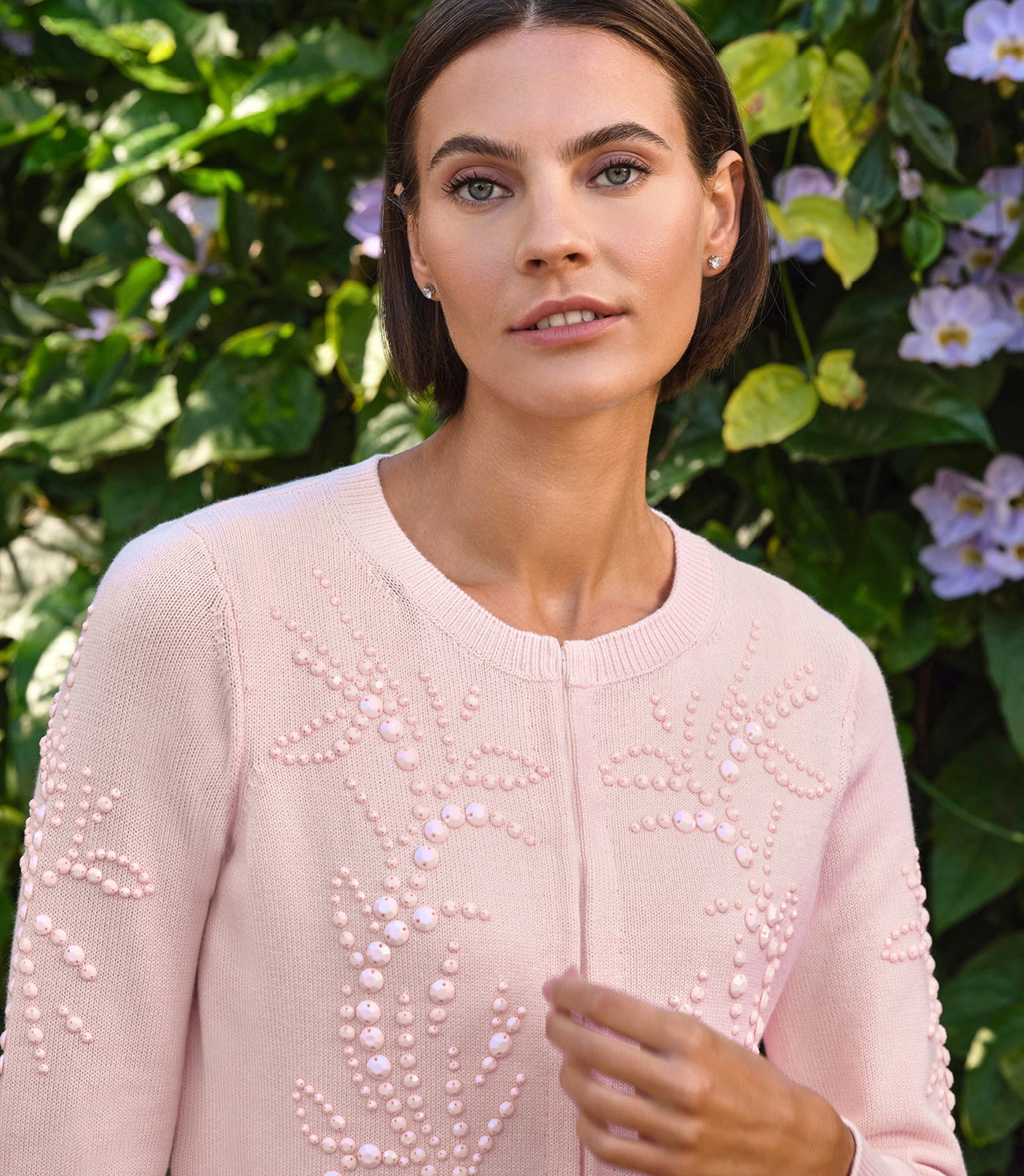 Cotton Hand Beaded Cardigan