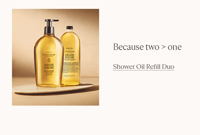 BECAUSE TWO > ONE | ALMOND SHOWER OIL REFILL DUO