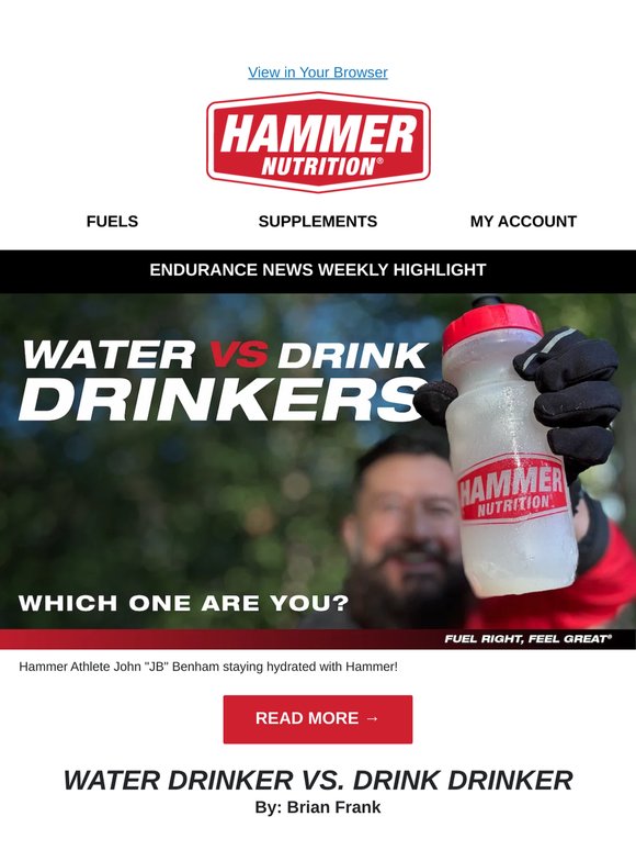 Are you a Water Drinker or a Drink Drinker?