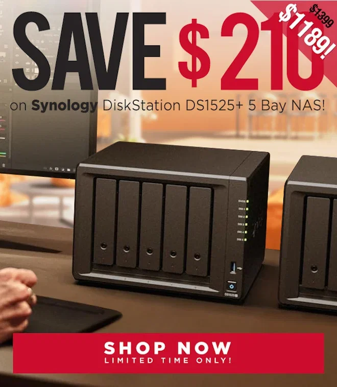 SAVE Synology DiskStation DS1525+ 5 Bay NAS