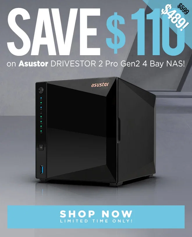 SAVE Asustor DRIVESTOR 2 Pro Gen2 4 Bay NAS