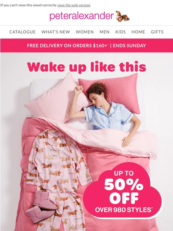 Wake up with SALE! Up to 50% OFF over 980 styles on now!