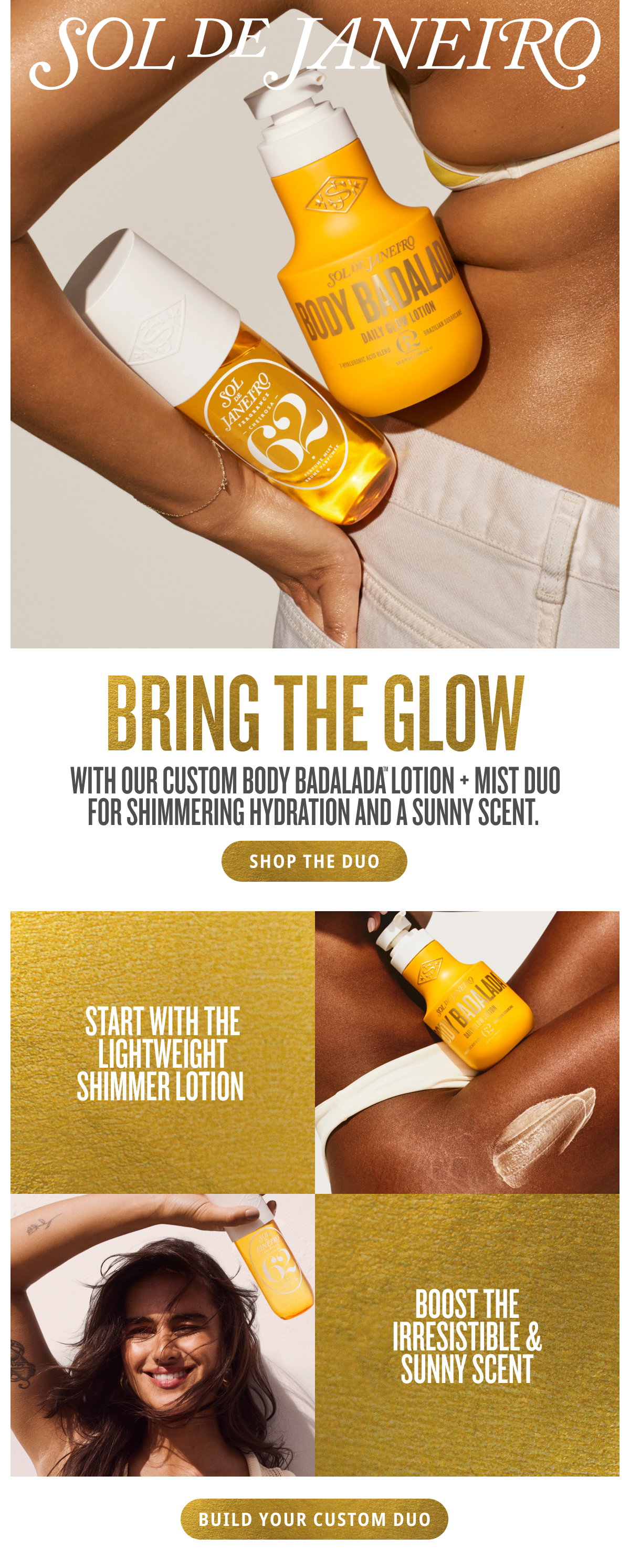 Bring The Glow With Our Custom Body Badalada™ Lotion Mist Duo - SHOP THE DUO