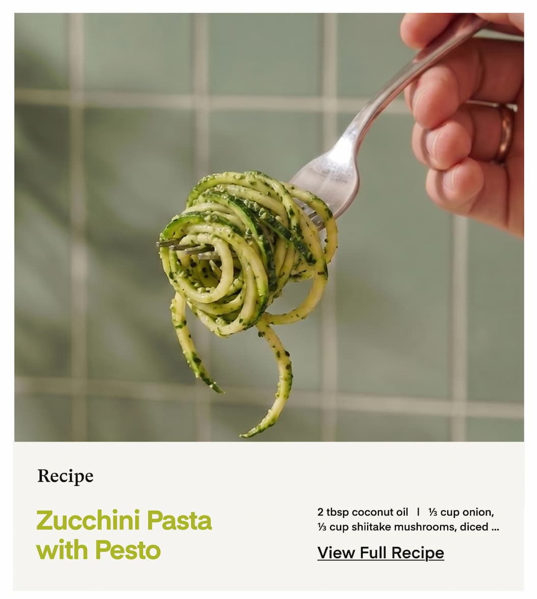 Zucchini Pasta with Pesto