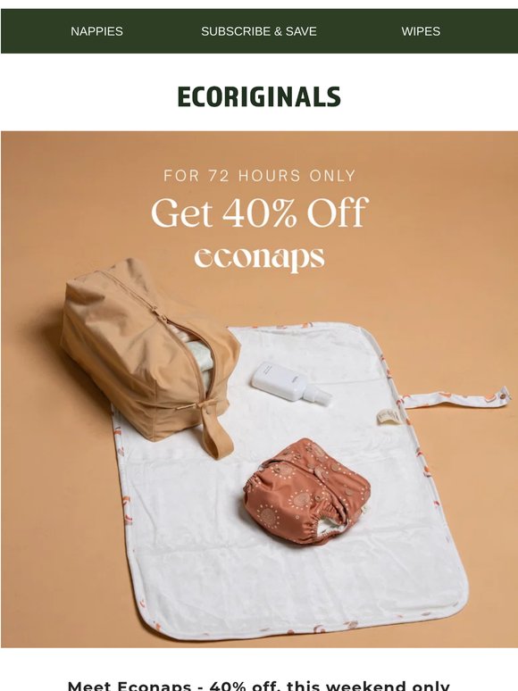 40% off Econaps — This weekend only 💚