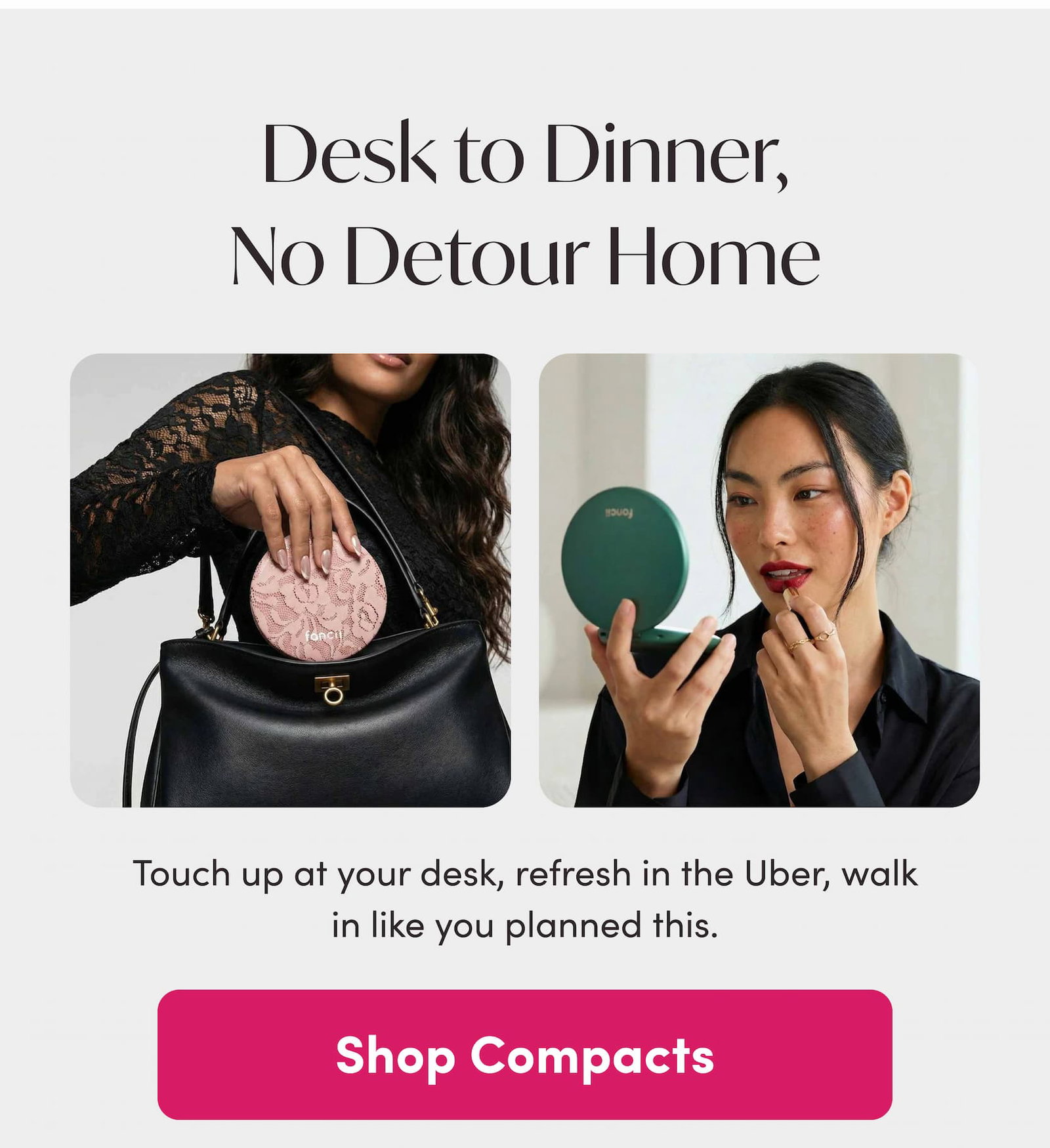 Desk to dinner, no detour home