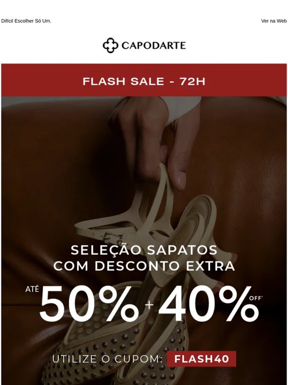 Até 50% Off + 40% Extra - Últimas 72 horas