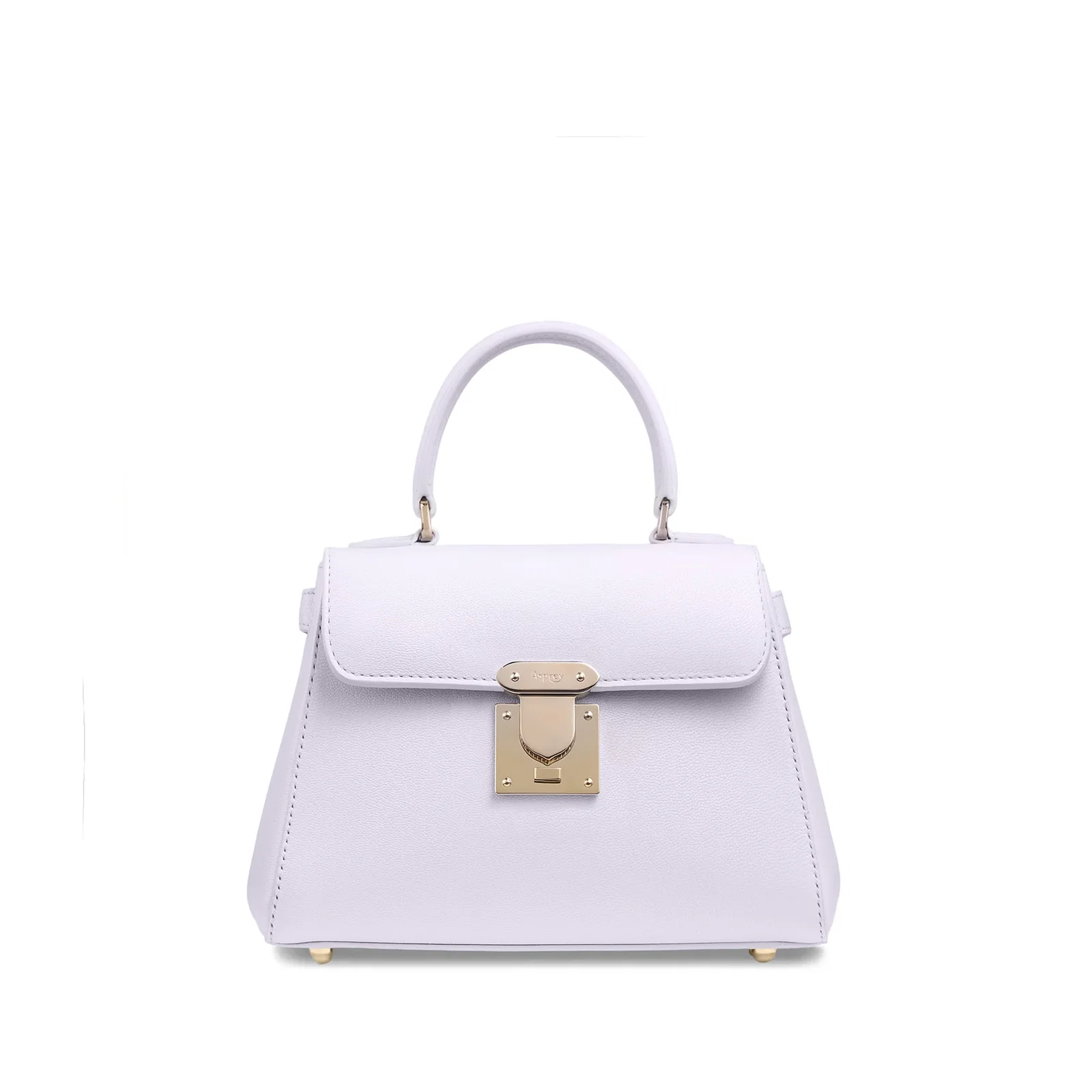 Image of 167 MINI HANDBAG IN PEBBLE GRAIN LEATHER -       CANDY VIOLET