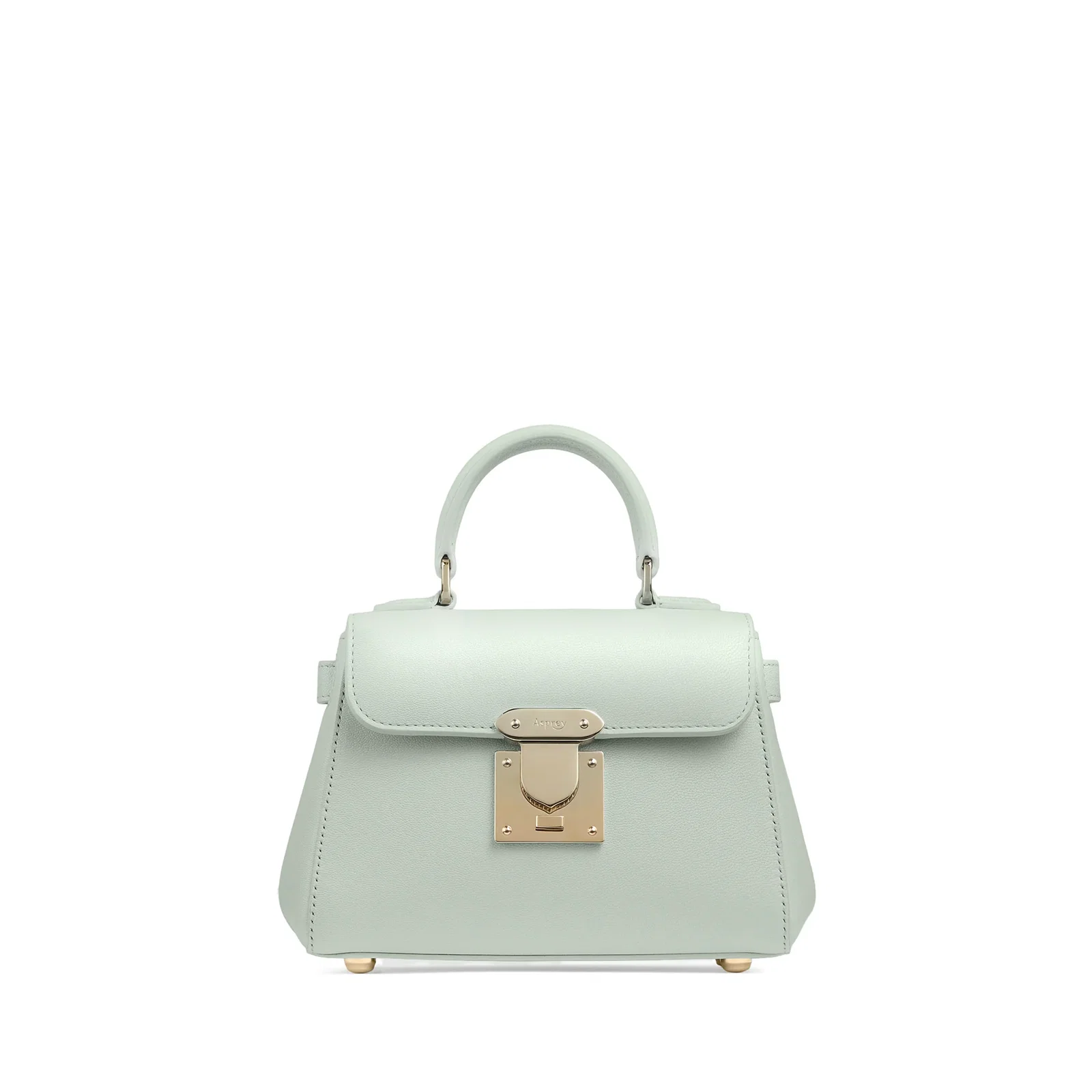 Image of 167 MICRO MINI HANDBAG IN PEBBLE GRAIN LEATHER - MINT GREEN