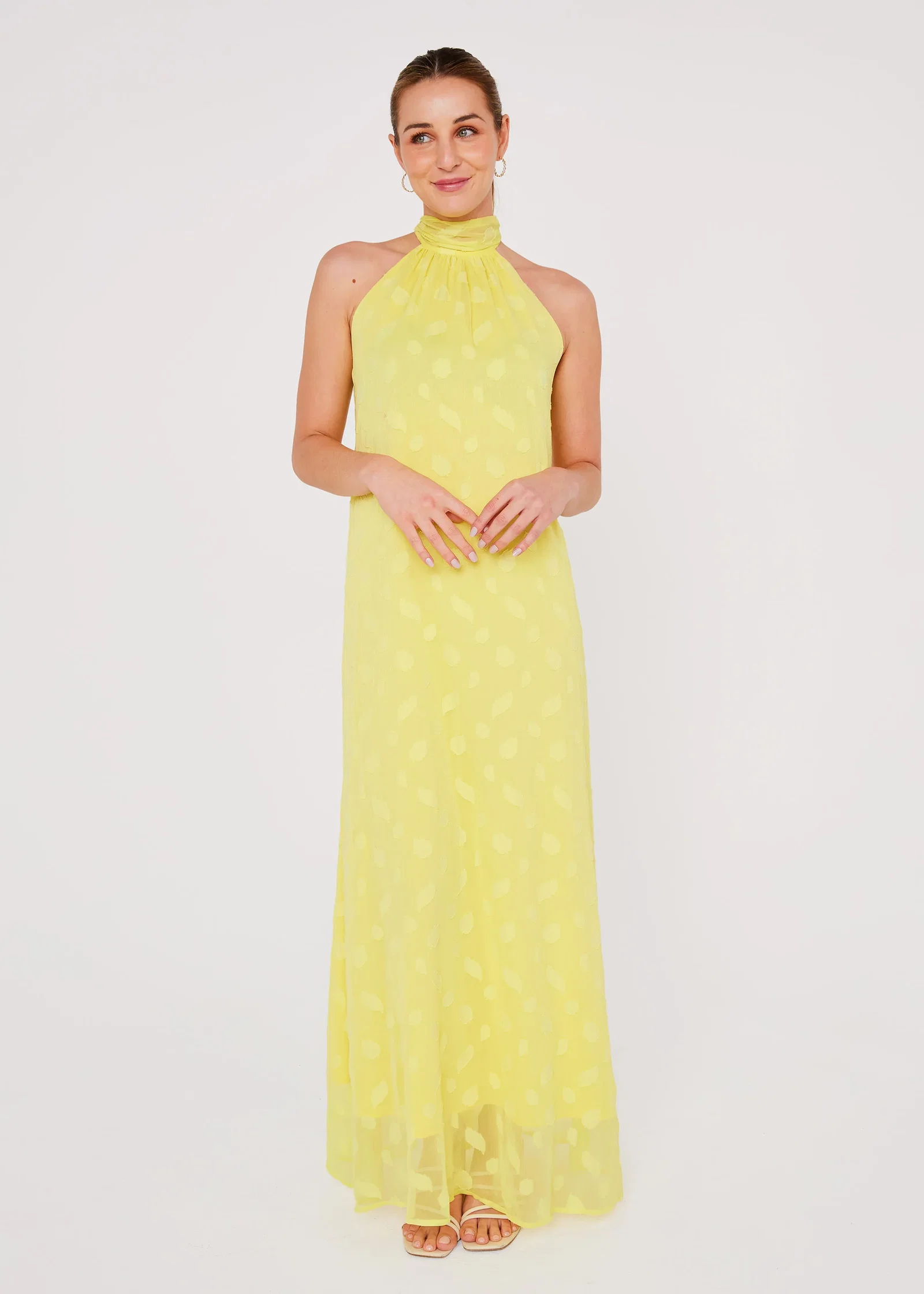 Image of Rory Gown Lemon Leaf Chiffon