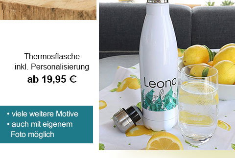 Thermosflasche inkl. Personalisierung ab 19,95€! Viele weitere Motive, auch mit eigenem Foto möglich. 