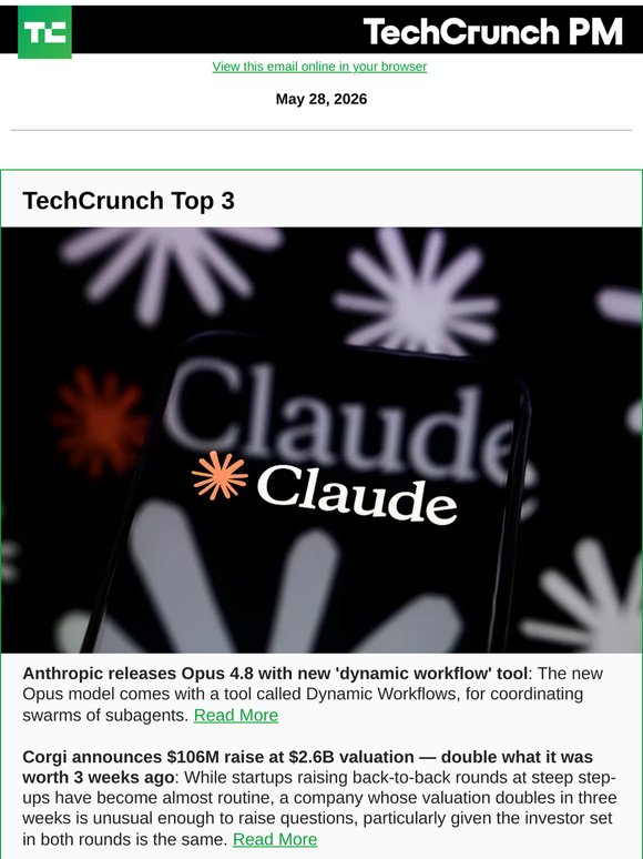 Anthropic releases Opus 4.8 with new 'dynamic workflow' tool