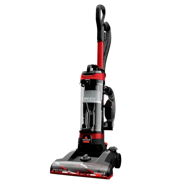Red and black Bissell CleanView Upright Vacuum Cleaner