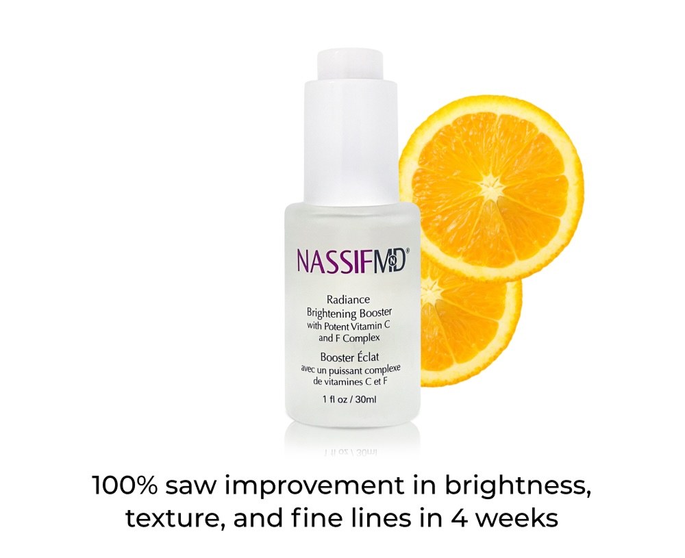 100% saw improvement in brightness, texture, and fine lines in 4 weeks