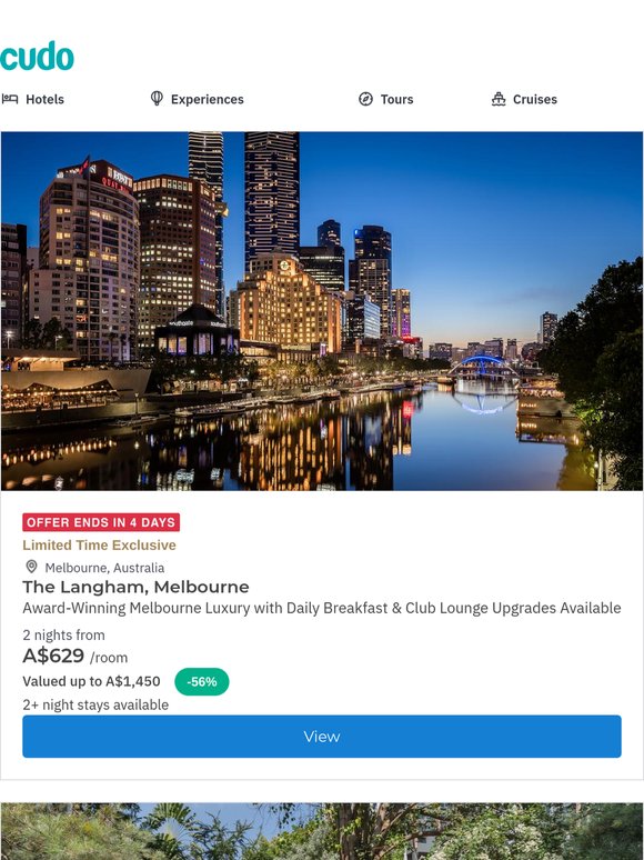 The Langham Melbourne Award-Winning Riverside Luxury w. Daily Breakfast