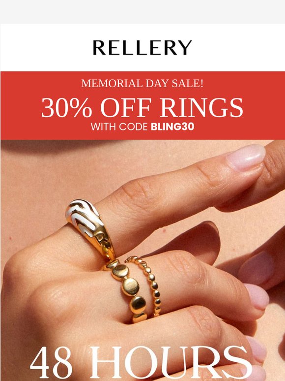48 HOURS ONLY 💍 30% OFF RINGS