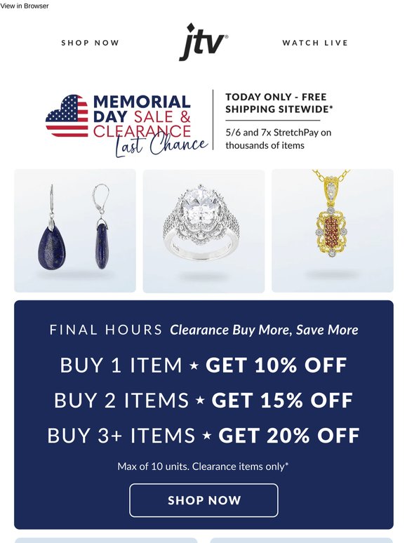 Last Day to Buy More, Save More on Clearance!