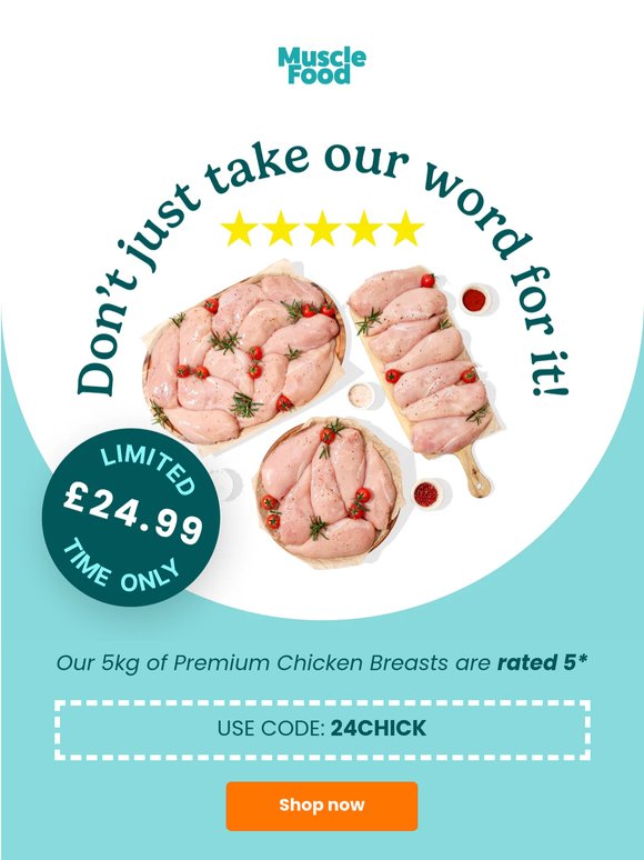 5kg Of Chicken Breasts £24.99 This Payday🐔