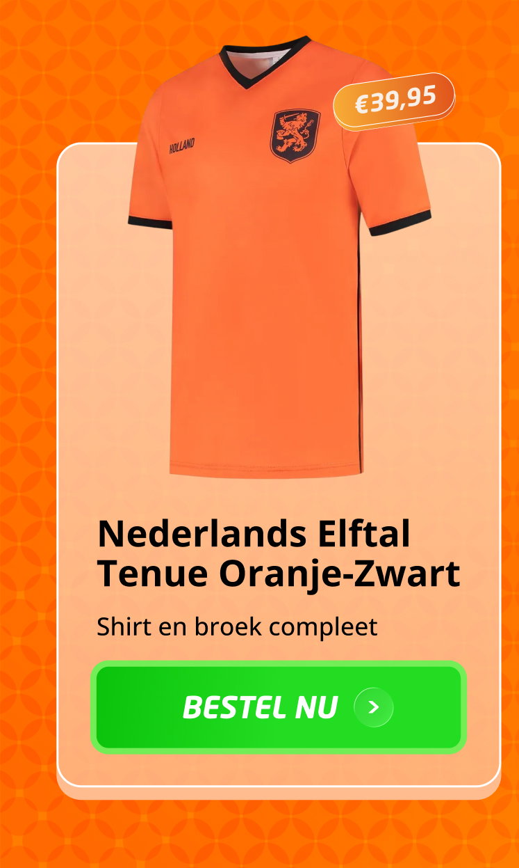 Nederlands Elftal Tenue Oranje-Zwart