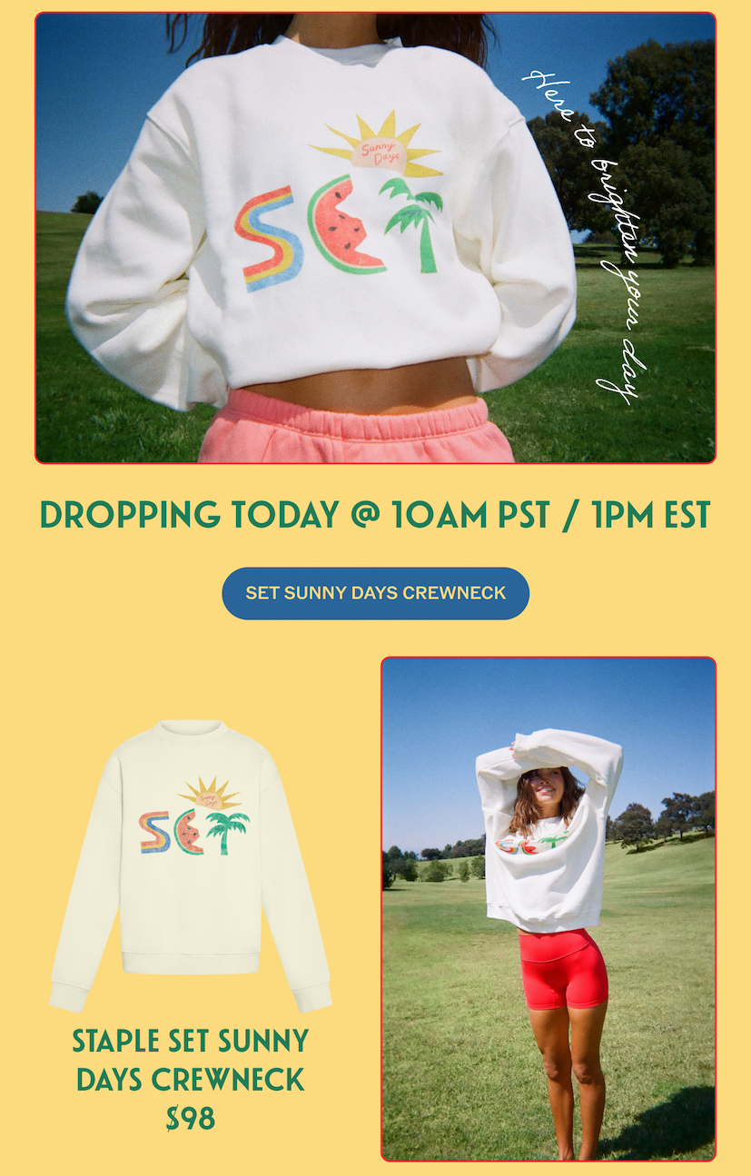 SET SUNNY DAYS CREWNECK