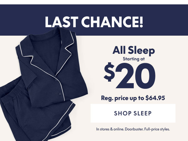 Sleep starting at $20