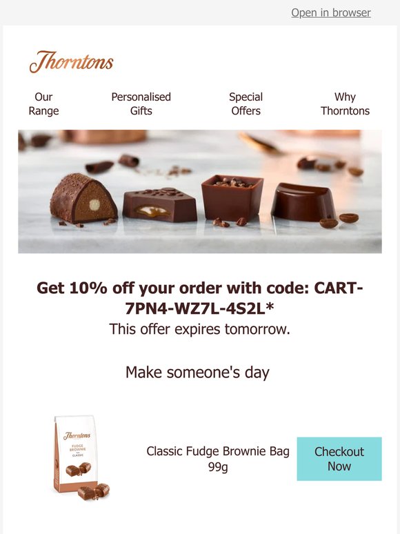 Your 10% code is expiring...
