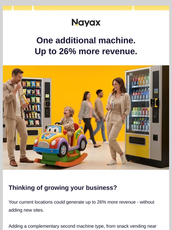 [Nayax Newsletter] Are you missing out on 26% more revenue at your locations?