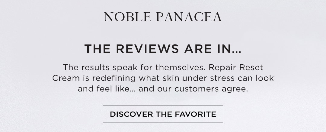 The reviews are in... Repair Reset Cream