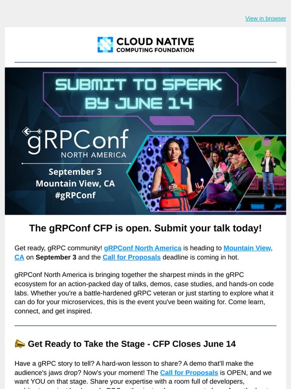 🎯 Maximize Your gRPC Game at gRPConf North America