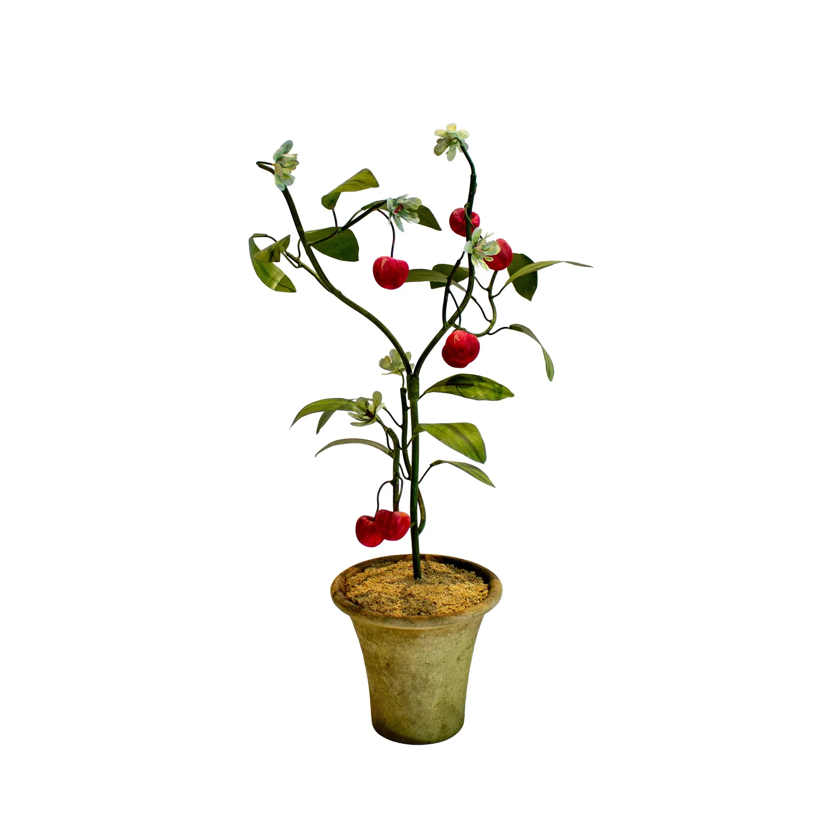 Image of Handmade Metal Cherry Potted Flower