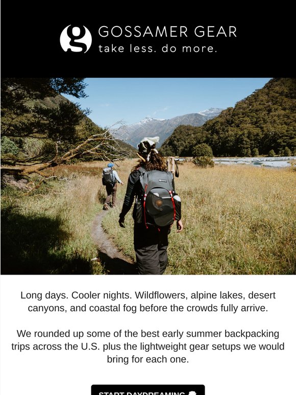 Best Early Summer Backpacking Trips