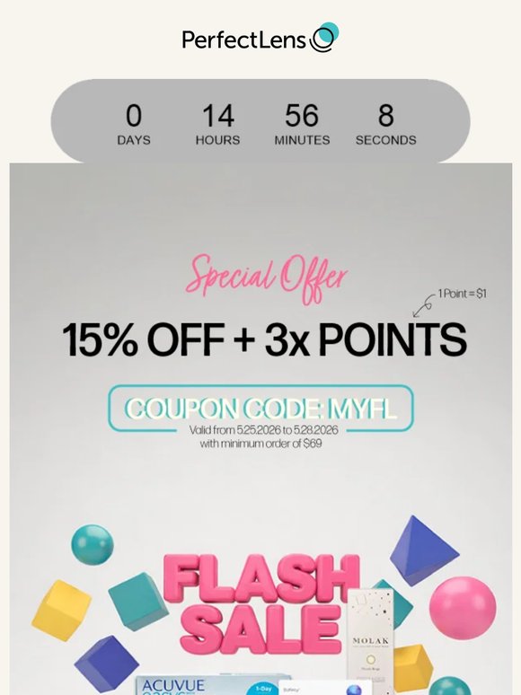 Your Last Shot! 15% Off + Triple Points Ends Tonight