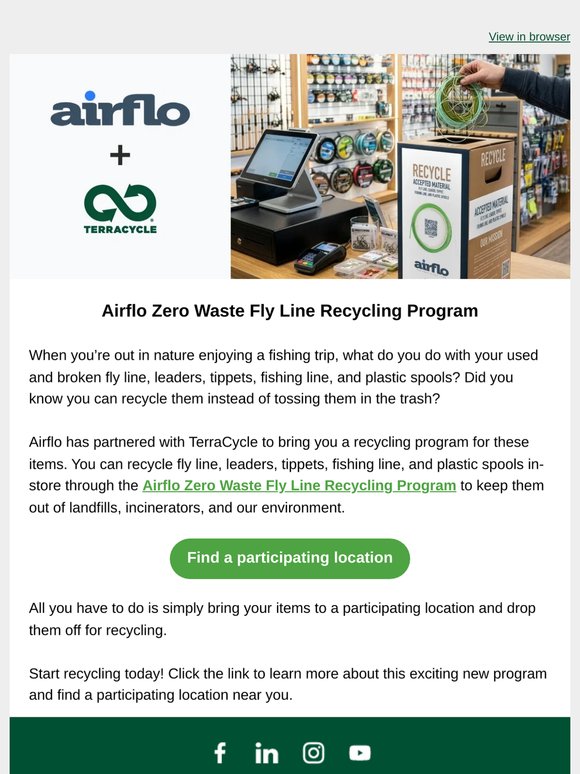 Did you know you can recycle fishing lines, fly lines, and spools?