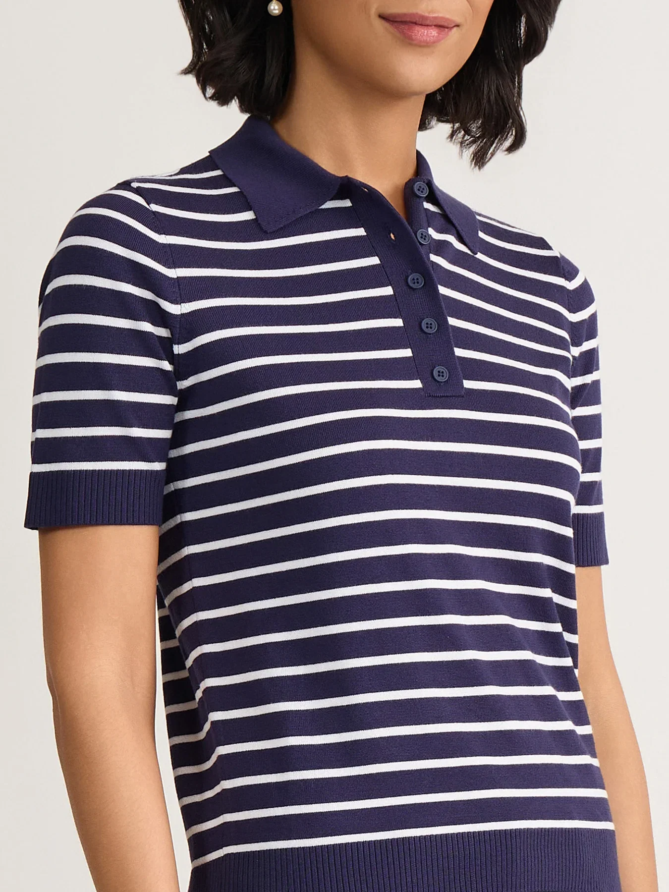 Striped Polo Tee