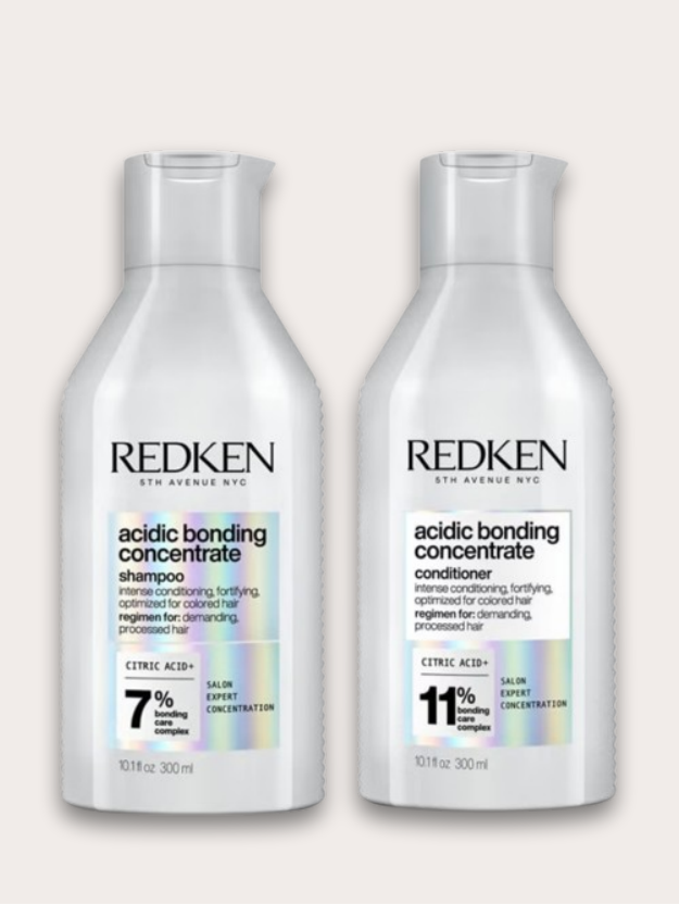 Redken Acidic Bonding Concentrate Shampoo and Conditioner Bond Repair Bundle 2 x 300ml