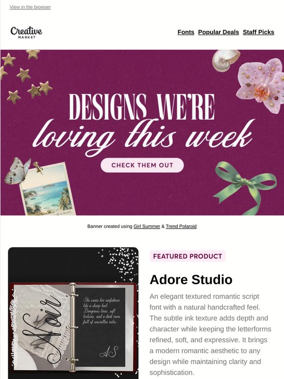 Have you seen this week’s creative favorites?