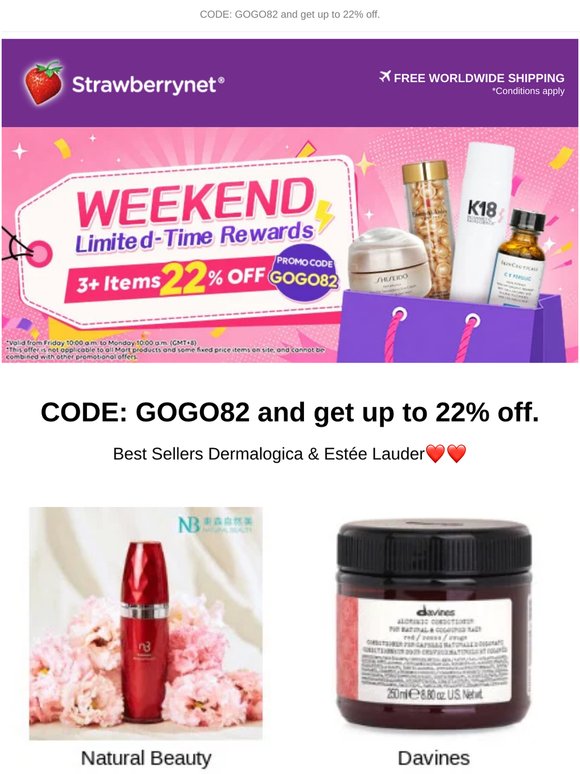 🎉3 Days Only: 3+ Items Extra 22% OFF👉Code: GOGO82 😍