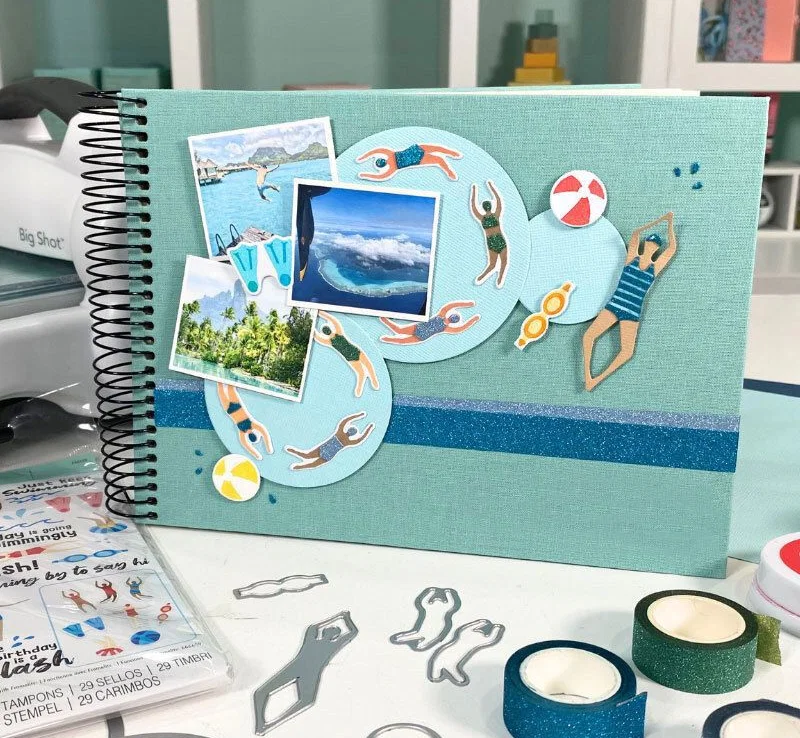 Kostenlose Sizzix-Bastelanleitung für ein Urlaubsfotoalbum