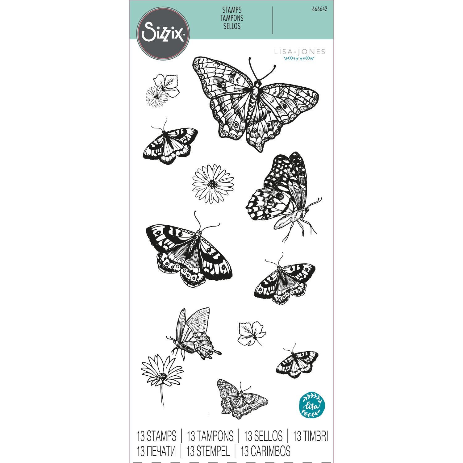 Klarsichtstempel-Set "Nature Butterflies"
