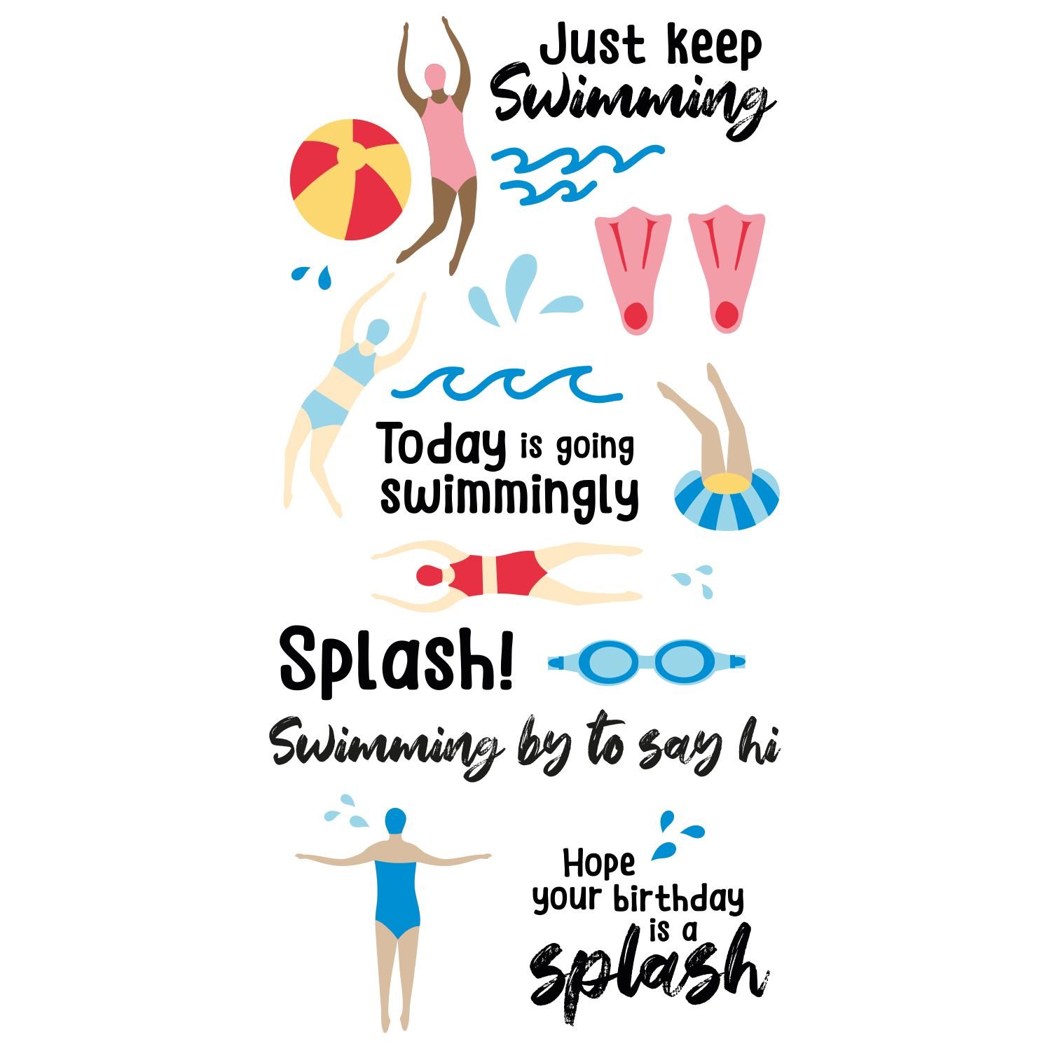 Stamps Set Swimmer