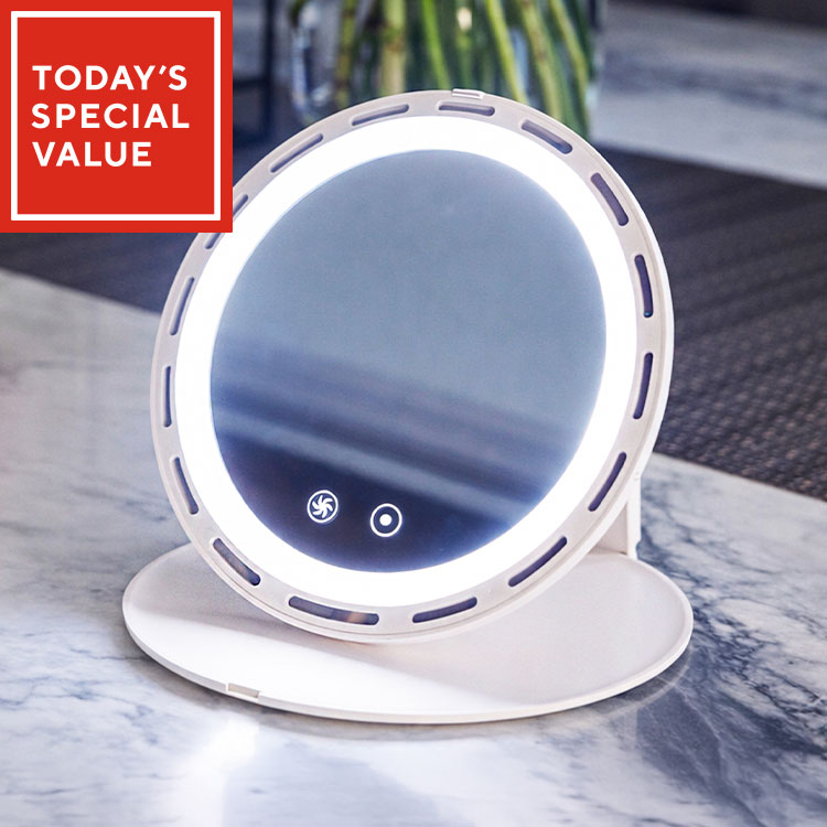 Bellalicious Compact LED Mirror with Fan