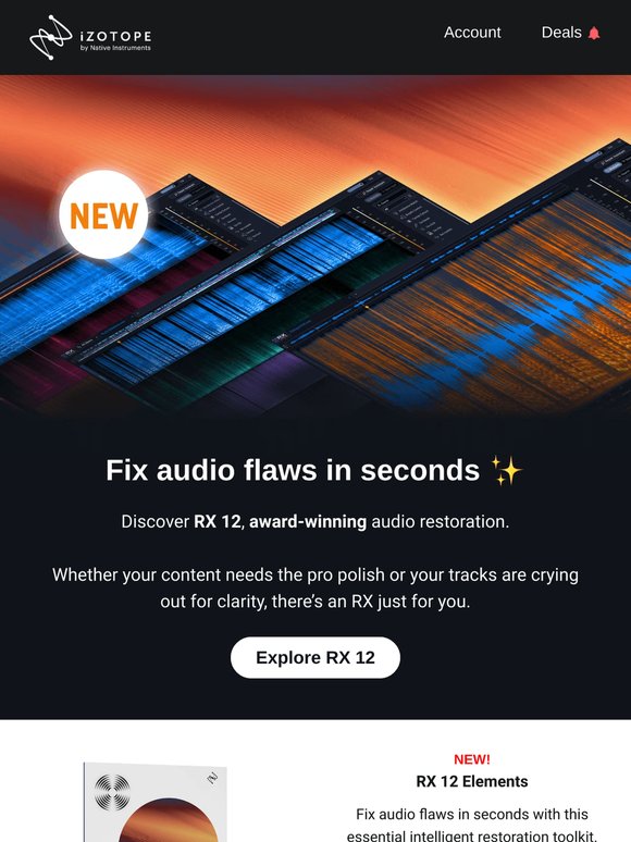 Remove background noise in seconds with new RX 12 ✨
