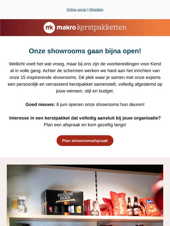 Onze showrooms gaan bijna open, kom je gezellig langs? 🎁