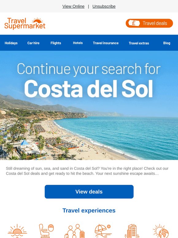 New Costa del Sol deals: Continue your search 🏖