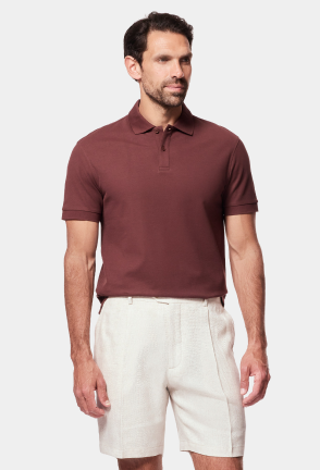 Knitted PolosChestnut Brown Piqué Polo Shirt