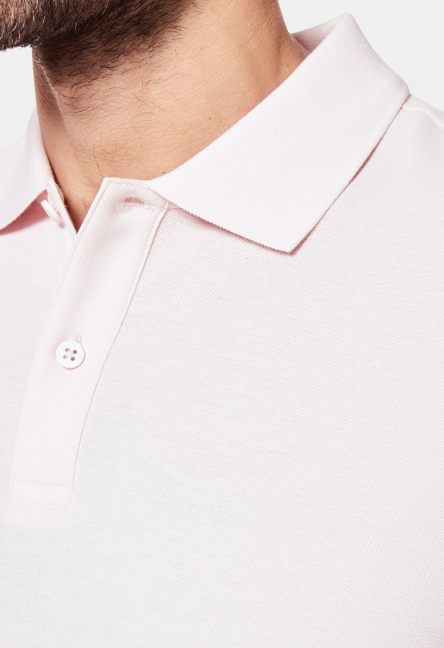 Pale Pink Piqué Polo Shirt