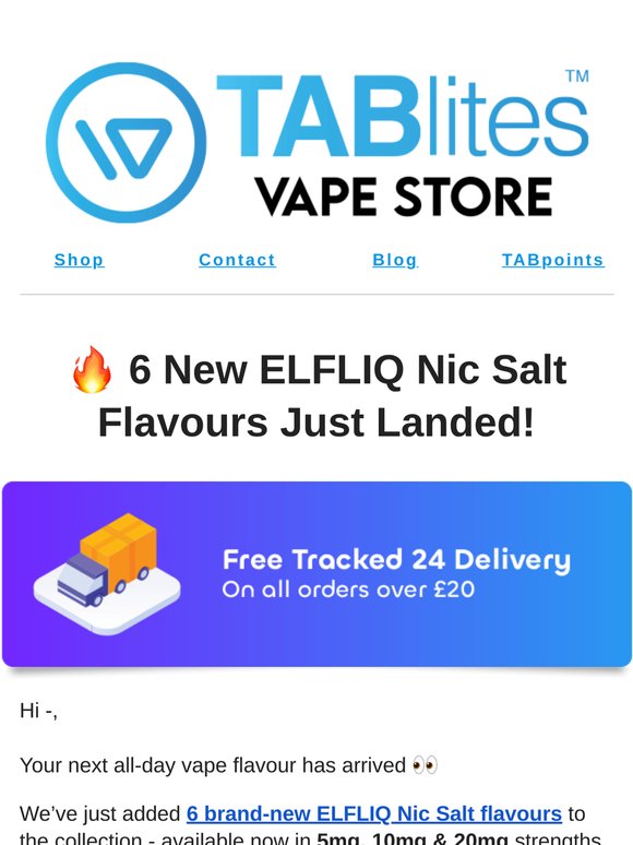 🔥 6 New ELFLIQ Nic Salt Flavours!