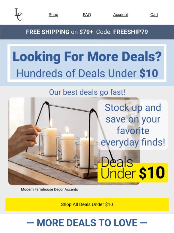 Want More Deals? $10 & Under ->