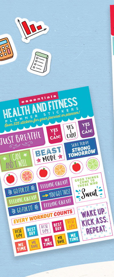 Health & Fitness Planner Stickers.