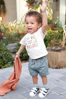 Twill Shorts with Elasticated Waistband